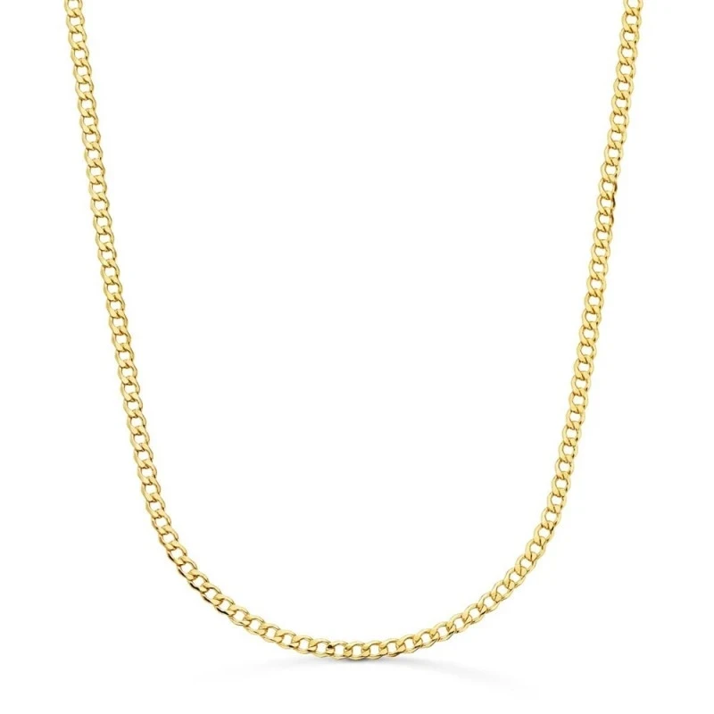 Cadena Oro 18k unisex 60 cm. barbada hueca 2.5 mm.