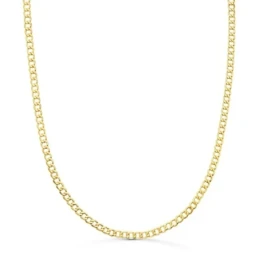 Cadena Oro 18k unisex 60 cm.barbada hueca 3.5 mm. mosquetón