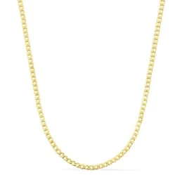 Cadena Oro 18k unisex 60 cm. barbada hueca 2.5 mm. reasa