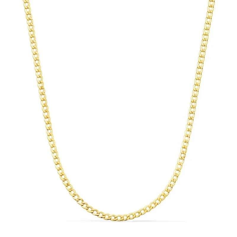 Cadena Oro 18k unisex 60 cm. barbada hueca 2.5 mm. reasa
