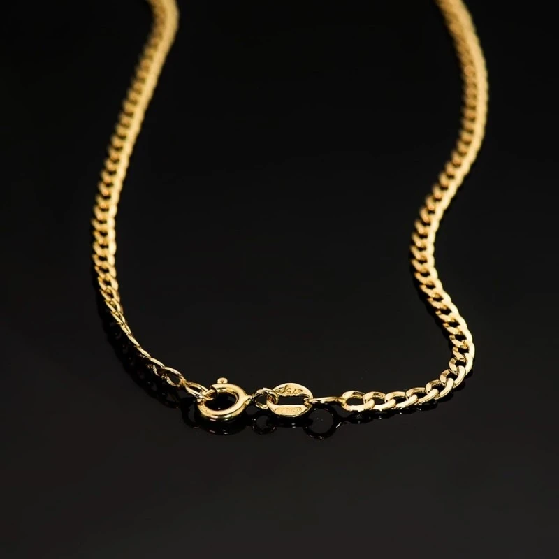 Cadena Oro 18k unisex 60 cm. barbada hueca 2.5 mm. reasa