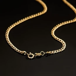 Cadena Oro 18k unisex 60 cm. barbada hueca 3.2 mm. reasa