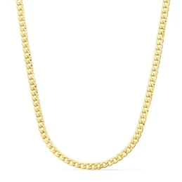 Cadena Oro 18k unisex 60 cm. barbada hueca 4 mm.