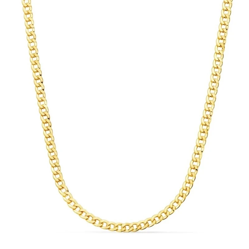 Cadena Oro 18k unisex 60 cm. barbada hueca 4 mm.