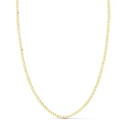 Cadena Oro 18k unisex 50 cm. barbada maciza 1.5 mm. reasa