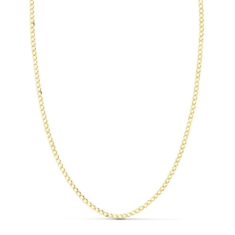 Cadena Oro 18k unisex 50 cm. barbada maciza 1.5 mm. reasa