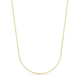 Cadena Oro 18k unisex 45 cm. forzada maciza 1 mm.