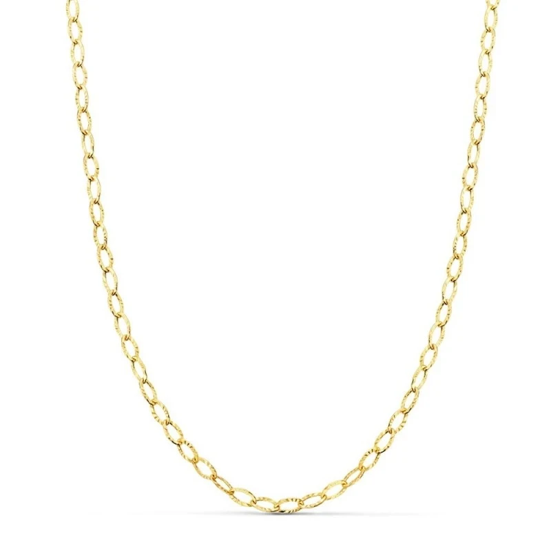 Cadena Oro 18k unisex 40 cm. forzada tallada hueca 2.5 mm. reasa