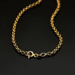Cadena Oro 18k unisex 50 cm. rolo hueca 2.5 mm. reasa
