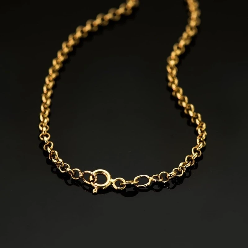 Cadena Oro 18k unisex 50 cm. rolo hueca 2.5 mm. reasa