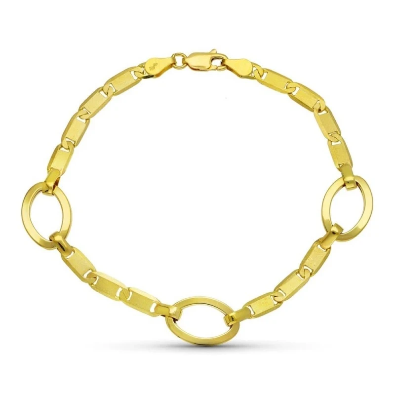 Pulsera Oro 18k eslabones asas