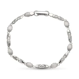 Pulsera Oro 18k blanco circonitas nubes