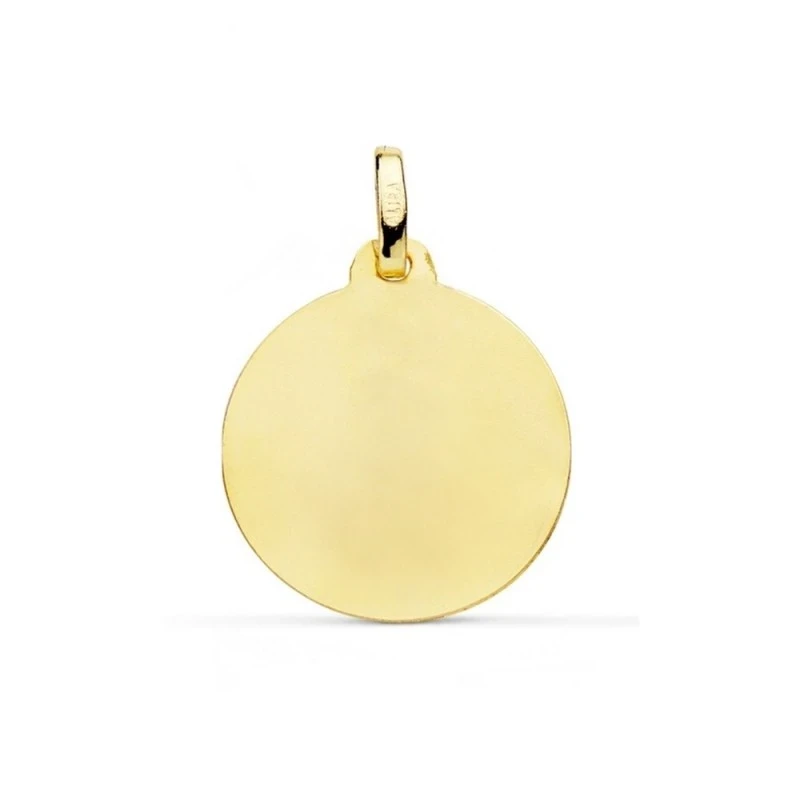 Medalla Notre Dame De París 18 mm. Colgante Oro 18k Virgen acabado ma
