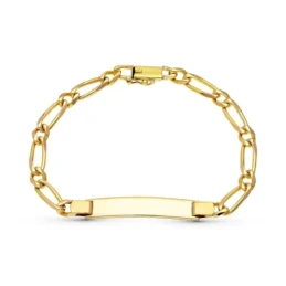Esclava Oro 18k Pulsera maciza 20 cm. lisa eslabones