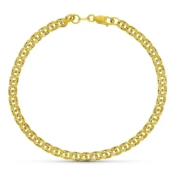 Pulsera Oro 18k modelo cadena húngara hueca