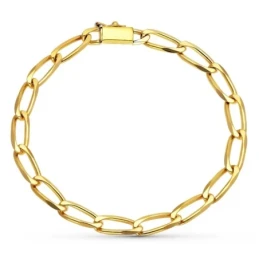 Pulsera Oro 18k cadena modelo bilbao 19 cm. maciza