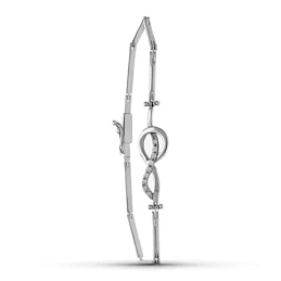 Pulsera Oro 18k blanco tramo circonitas infinito