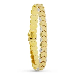 Pulsera Oro 18k bicolor 20.5 cm. estampación