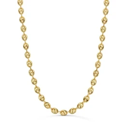 Cadena Oro 18k calabrote 60 cm. hueca 8x6 mm.