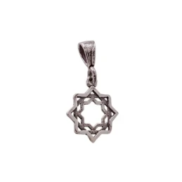 Estrella Tartésica Colgante Plata Ley 925m unisex 10 mm. oxidado