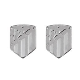 Atlético de Madrid Gemelos Oro Blanco 18k hombre 18 mm. escudo mate b