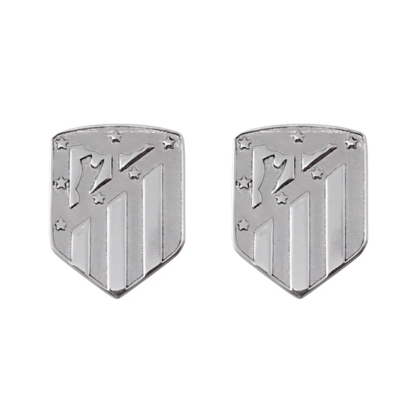 Atlético de Madrid Gemelos Oro Blanco 18k hombre 18 mm. escudo mate b