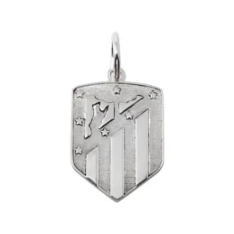 Atlético de Madrid Colgante Oro Blanco 18k unisex 18 mm. escudo mate