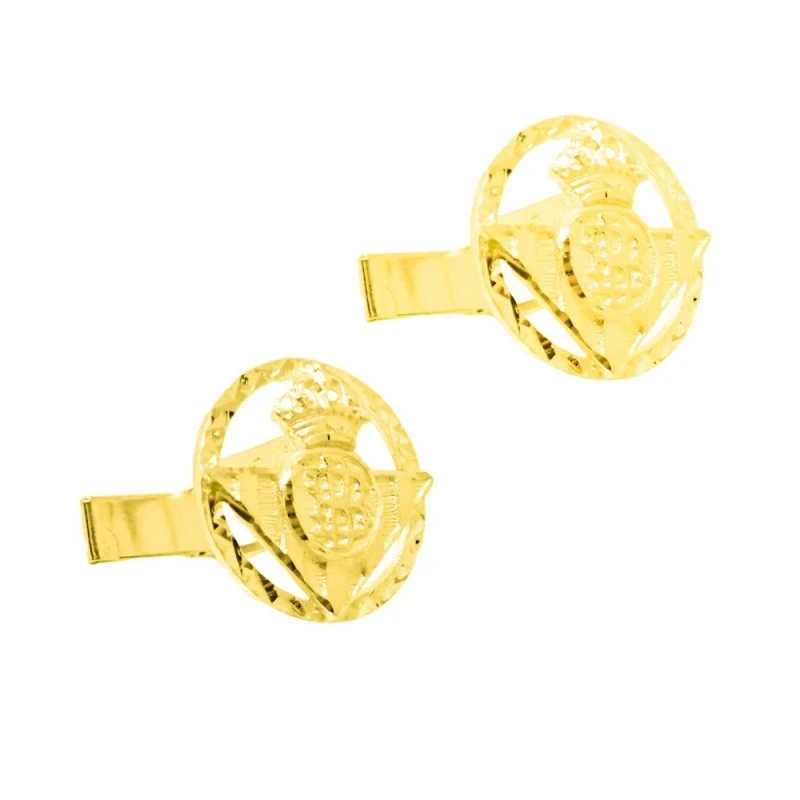 Real Betis Balompié Gemelos Oro 18k escudo aro calado 18 mm. detalles