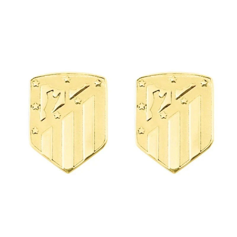 Atlético de Madrid Gemelos Oro 18k hombre 18 mm. escudo mate brillo d