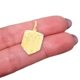 Atlético de Madrid Colgante Oro 18k unisex 18 mm. escudo mate brillo