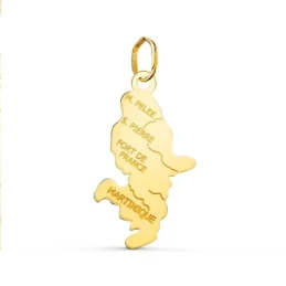Colgante Oro 18k unisex 22 mm. Isla Martinica forma detalles