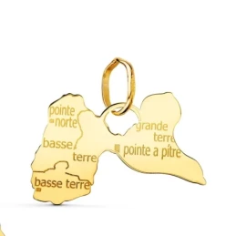 Colgante Oro 18k unisex 21 mm. Isla Guadalupe detalle forma ríos