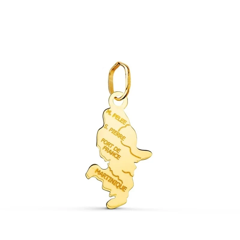 Colgante Oro 18k unisex 17 mm. Isla Martinica forma detalles