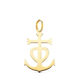 Cruz de la Camarga Colgante Oro 18k unisex 22 mm. lisa