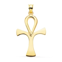Cruz de la Vida Colgante Amuleto unisex  40 mm. lisa brillo