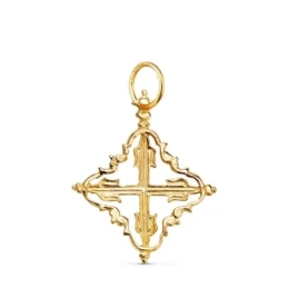 Cruz Mallorquina Colgante Oro 18k Santo Oficio unisex 26 mm. cerco ca