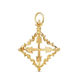 Cruz Mallorquina Colgante Oro 18k Santo Oficio unisex 30 mm. cerco ca