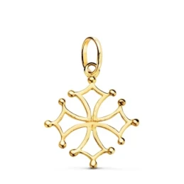 Cruz Occitania Colgante Oro 18k unisex 23 mm. calado