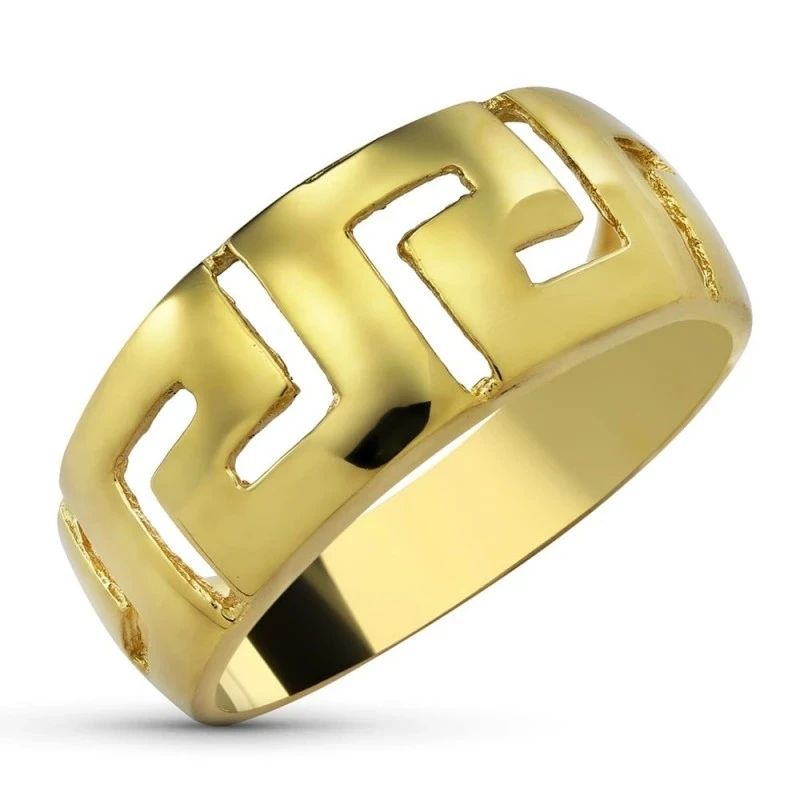Sortija Oro 18k mujer detalle greca calada cuerpo