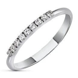 Sortija Oro Blanco 18k mujer cabeza circonitas