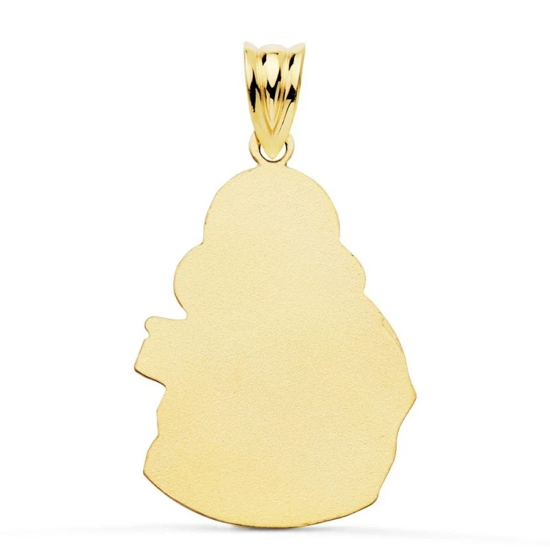 Virgen del Carmen Colgante Oro 18k unisex 24 mm. silueta realista det