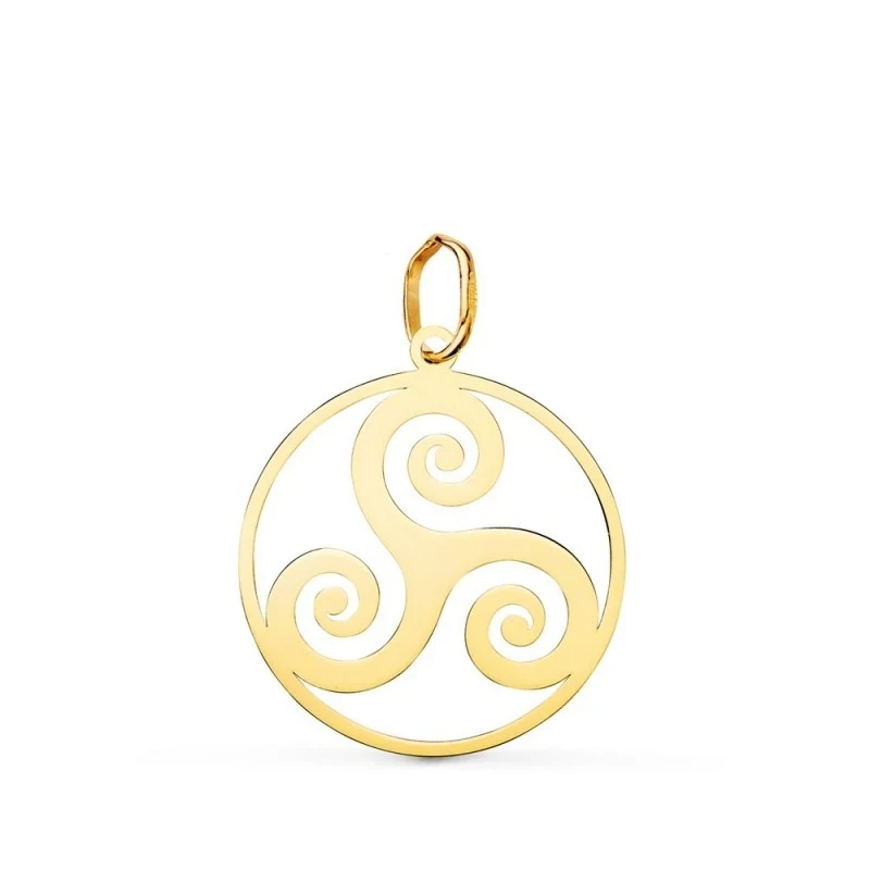 Trisquel Colgante Amuleto Oro 18k unisex 20 mm. calado