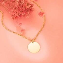 Colgante Oro 18k unisex 18 mm. redondo detalle paloma paz centro