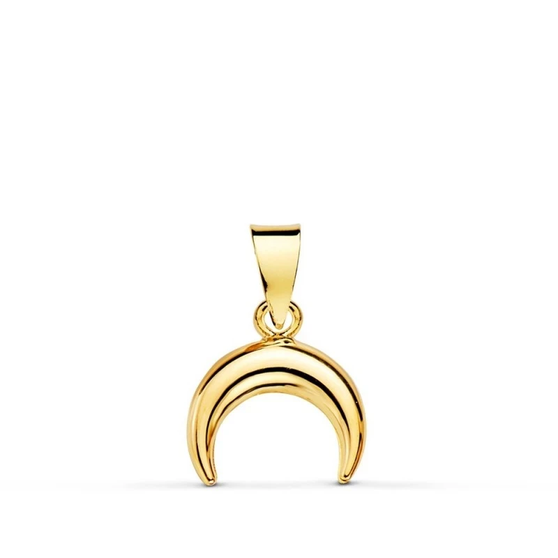 Colgante Oro 18k unisex 10 mm. forma cuerno liso