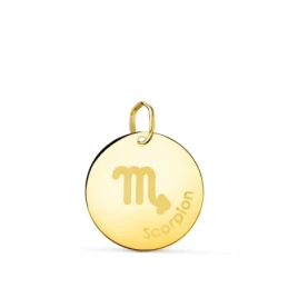 Escorpio Horóscopo Colgante Oro 18k unisex 16 mm. francés Scorpion. G