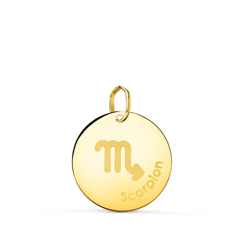 Escorpio Horóscopo Colgante Oro 18k unisex 16 mm. francés Scorpion. G