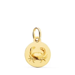 Cáncer Horóscopo Colgante Oro 18k mujer 13 mm. matizada
