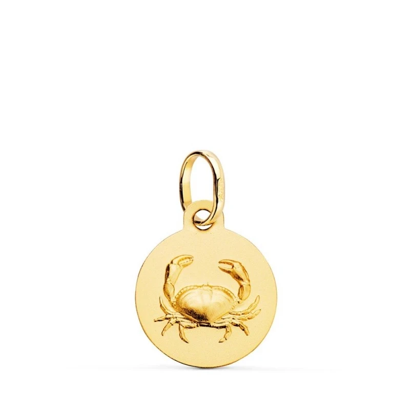 Cáncer Horóscopo Colgante Oro 18k mujer 13 mm. matizada