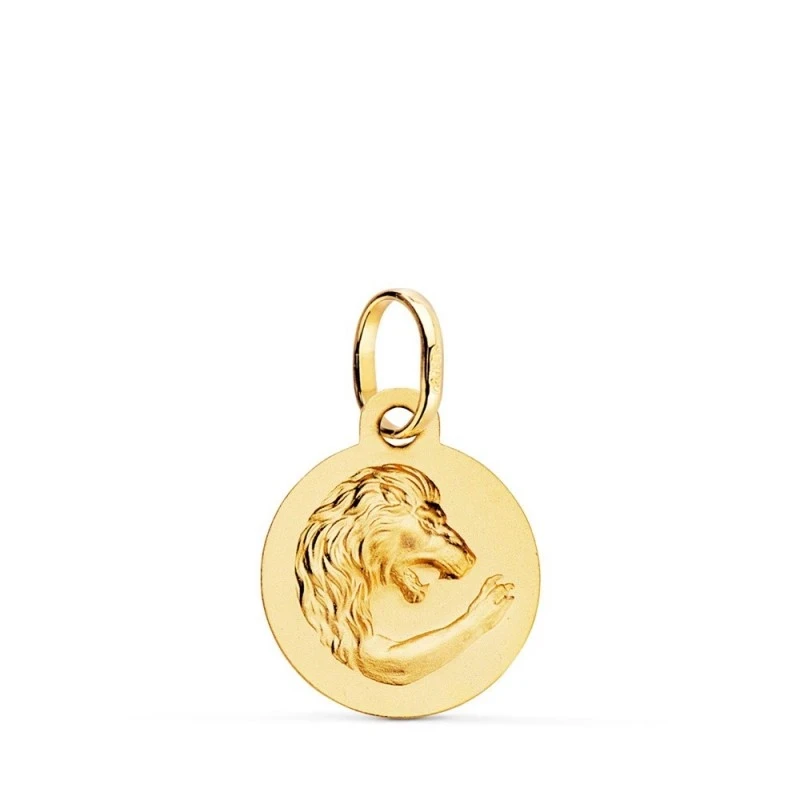 Leo Horóscopo Colgante Oro 18k mujer 13 mm. matizada