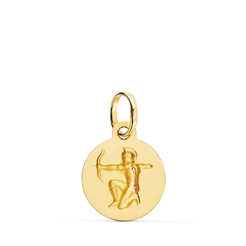 Sagitario Horóscopo Colgante Oro 18k mujer 13 mm. matizada